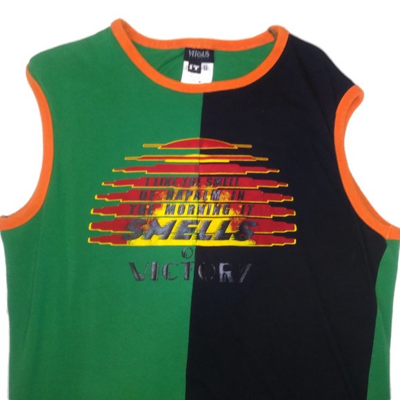 Versus Versace Vintage Men's T Shirt I Like THE Smell OF NAPALM...Sz 42/56 - Picture 2 of 4